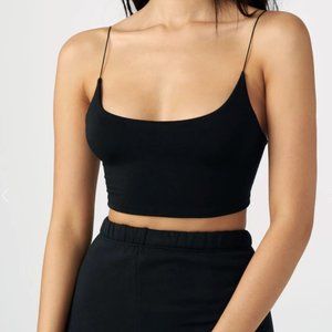 JOAH BROWN BLACK OPEN BACK CAMI ONE SIZE